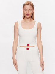 Hugo Koszulka piżamowa 50490639 Beżowy Slim Fit. Brązowe koszule nocne damskie Hugo, bez wzorów, z syntetyku, bez ramiączek. Za 239.99 zł.