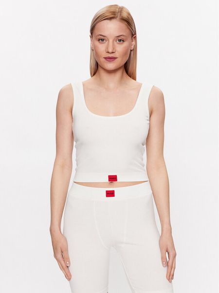 Hugo Koszulka piżamowa 50490639 Beżowy Slim Fit. Brązowe koszule nocne damskie Hugo, bez wzorów, z syntetyku, bez ramiączek. Za 239.99 zł.