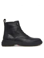 Tommy Hilfiger Trzewiki Hilfiger Outdoor Warm Lth Boot FM0FM05960 Czarny. Czarne botki męskie Tommy Hilfiger, bez wzorów, ze skóry, bez obcasa, bez zapięcia. Za 749.99 zł.