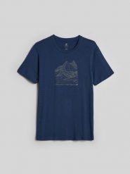 4F Koszulka trekkingowa z włókna bambusowego męska - denim M. Koszulki sportowe męskie 4F, m, bez wzorów, z denimu, bez ramiączek, trekkingowe. Za 119.99 zł.