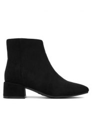 Clara Barson Botki CEO-CD24038-4 Czarny. Czarne botki damskie Clara Barson, bez wzorów, z materiału, bez obcasa, na słupku, bez zapięcia. Za 149.99 zł.