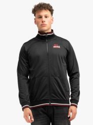 Kurtka dresowa w klasycznym kroju Lonsdale Irthing. Czarne kurtki męskie Lonsdale, xl, bez wzorów, z dresówki, klasyczne, bez kaptura. Za 277.50 zł.