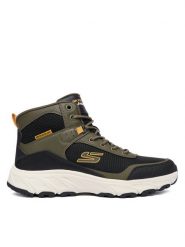 Skechers Trekkingi Hillcrest 2.0 237804 OLBK Khaki. Brązowe botki męskie Skechers, bez wzorów, ze skóry, bez obcasa, bez zapięcia. Za 379.99 zł.