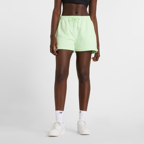 Spodenki damskie New Balance WS41500MEW – miętowe. Zielone szorty damskie New Balance, bez wzorów, z bawełny, klasyczne. Za 129.99 zł.