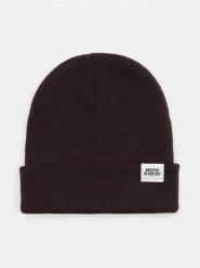 Czapka beanie z naszywką - brązowy. Brązowe czapki damskie Sinsay, z aplikacjami. Za 9.99 zł.