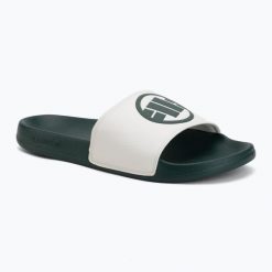 Klapki męskie Pitbull Logo. Zielone klapki męskie PITBULL, bez wzorów, z materiału, bez zapięcia. Za 109.99 zł.