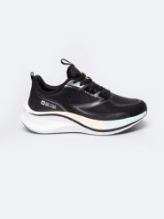 Sneakersy damskie czarne RR274A160 906. Czarne obuwie sportowe damskie BIG STAR, bez wzorów, bez zapięcia, do biegania. W wyprzedaży za 159.99 zł.