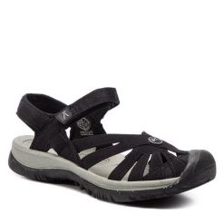 Sandały Keen. Czarne sandały damskie Keen, bez wzorów, bez obcasa, bez zapięcia. Za 289.99 zł.
