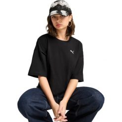 Koszulka Puma Wardrobe Ess Oversized Short Tee Bl, Kobiety. Czarne koszulki sportowe damskie Puma, s, bez wzorów, z bawełny, bez ramiączek. Za 290.00 zł.