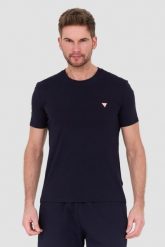 GUESS Granatowy męski t-shirt Core Tee, Rozmiar XL. Niebieskie t-shirty męskie Guess, l, z aplikacjami, bez kołnierzyka, bez ramiączek. W wyprzedaży za 84.99 zł.