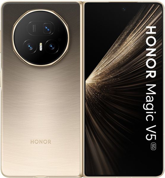 HONOR Magic V5 5G (MBH-N49) AI Handy, Sim Free, 512GB Speicher 16GB RAM, Dual SIM, Android 15, Klappbildschirm Smartphone - Dawn Gold (5109BUHJ). Smartfony Huawei. Za 7,675.99 zł.