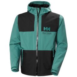 Kurtka wodoodporna Helly Hansen Ace Graphic. Niebieskie kurtki męskie Helly Hansen, l, bez wzorów, z poliamidu, bez kaptura. Za 766.50 zł.