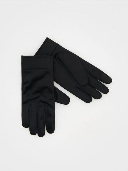 Gładkie rękawiczki - czarny. Czarne rękawiczki męskie Reserved, bez wzorów. Za 79.99 zł.