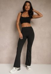 Czarne Spodnie Dzwony Legginsy High Waist Onellin. Czarne legginsy damskie Renee, bez wzorów, z jeansu. Za 49.99 zł.