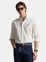 Polo Ralph Lauren Koszula 710B20512003 Biały Custom Fit. Białe koszule męskie Polo Ralph Lauren, m, bez wzorów, z bawełny, bez kołnierzyka, bez ramiączek. Za 729.99 zł.