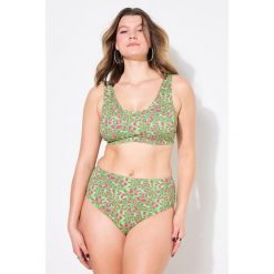 Damskie Figi od bikini figi wysoki stan panterka. Zielone bikini Ulla Popken, bez wzorów, z elastanu. Za 93.99 zł.