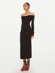 ROTATE Sukienka koktajlowa Pippi 113026100 Czarny Slim Fit. Czarne sukienki damskie ROTATE, na co dzień, bez wzorów, z bawełny, bez kołnierzyka, bez ramiączek, proste. Za 399.99 zł.