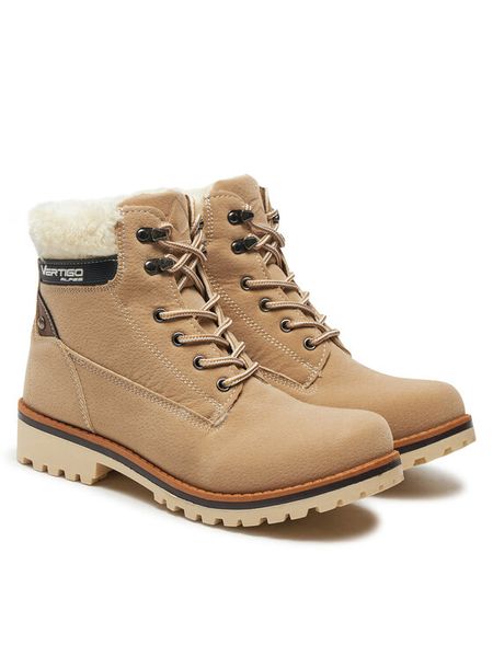 Vertigo Alpes Trapery Castro W Beżowy. Brązowe śniegowce damskie Vertigo Alpes, z materiału, bez zapięcia. Za 299.99 zł.