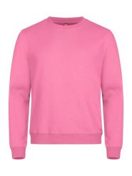 Clique Basic Roundneck Bluza unisex — materiał odporny na piling – bright pink. Czerwone bluzy damskie CLIQUE, xl, bez wzorów, z bawełny, bez ramiączek, bez kaptura. Za 155.70 zł.