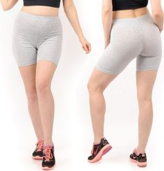 Legginsy damskie 1/2 Kolarki Krótkie Spodenki Szare S. Szare legginsy damskie LAEMI, bez wzorów. Za 22.99 zł.