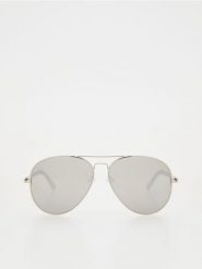 Okulary przeciwsłoneczne AVIATOR - srebrny. Szare okulary przeciwsłoneczne damskie Reserved. Za 69.99 zł.