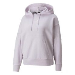 Bluza Z Logo Power Stardust Dla Kobiet. Fioletowe bluzy damskie Puma, bez wzorów, bez ramiączek, bez kaptura. Za 222.99 zł.