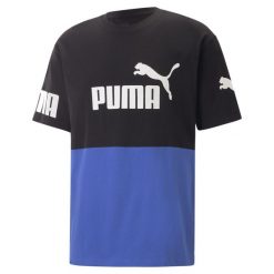 Koszulka Sportowa Męska Puma Power Colorblock. Czarne koszulki sportowe męskie Puma, m, bez wzorów, bez ramiączek, na jogę i pilates. Za 86.99 zł.