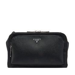 Saszetka nerka Guess. Czarne saszetki i nerki męskie Guess, z aplikacjami. Za 249.99 zł.