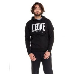 Bluza Leone 1947 Apparel Big Logo z lekkiej bawełny. Czarne bluzy męskie LEONE 1947 APPAREL, bez wzorów, z bawełny, sportowe, bez ramiączek, bez kaptura. W wyprzedaży za 134.59 zł.