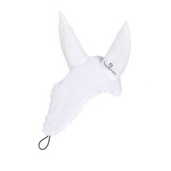 Czapka przeciw owadom dla konia z smoczkiem Equestro. Niebieskie czapki damskie EQUESTRO, bez wzorów, z bawełny, eleganckie. Za 112.74 zł.