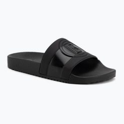 Klapki damskie BOGNER Belize 7 E. Czarne klapki damskie Bogner, na lato, bez wzorów, z materiału, eleganckie, bez obcasa, bez zapięcia. Za 289.99 zł.