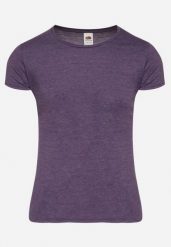 Fioletowy Klasyczny T-shirt z Bawełny Fodena. Fioletowe t-shirty damskie Born2be, l, bez wzorów, z bawełny, klasyczne, bez kołnierzyka, bez ramiączek. Za 19.99 zł.