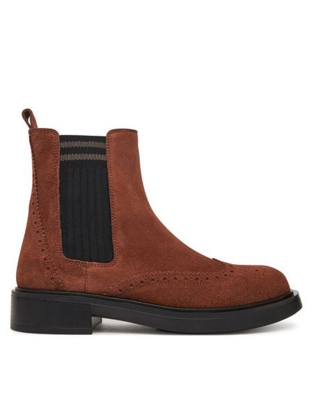 Pollini Sztyblety SA21163G0NTF0217 Brązowy. Brązowe botki damskie Pollini, bez wzorów, ze skóry, bez obcasa, na płaskiej podeszwie, bez zapięcia. Za 1,369.00 zł.
