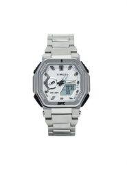 Timex Zegarek UFC Strength Colossus TW2V84700 Srebrny. Szare, analogowe zegarki męskie Timex, bez wzorów, srebrne. Za 1,029.00 zł.