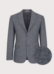 Szara marynarka męska P22WP-3X-043-S-S - Pako Lorente. Szare garnitury męskie Pako Lorente, m, bez wzorów, z jeansu, casualowe, bez kołnierzyka, bez ramiączek. Za 349.99 zł.