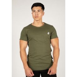 Koszulka fitness męska Gorilla Wear York T-shirt. Zielone koszulki sportowe męskie GORILLA WEAR, l, bez wzorów, bez ramiączek, na fitness i siłownię. Za 159.99 zł.