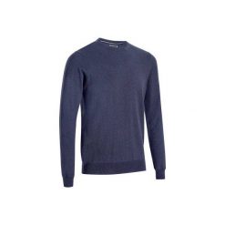 Sweter do golfa męski. Niebieskie swetry męskie INESIS, m, bez wzorów, z bawełny, bez kołnierzyka, bez ramiączek. Za 59.99 zł.