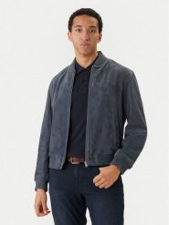 BOSS Kurtka skórzana H-Muller 50543213 Niebieski Regular Fit. Niebieskie kurtki męskie Boss, m, bez wzorów, ze skóry, bez kaptura. Za 2,309.00 zł.