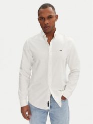 Tommy Jeans Koszula DM0DM21298 Biały Regular Fit. Białe koszule męskie Tommy Jeans, m, bez wzorów, z bawełny, bez kołnierzyka, bez ramiączek. Za 239.99 zł.