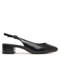 Czółenka ECCO. Czarne czółenka damskie ecco, bez wzorów, bez obcasa, bez zapięcia. Za 599.99 zł.