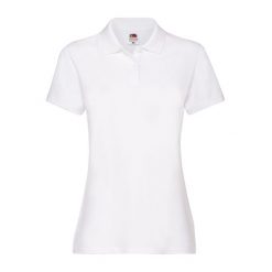 Damska Koszulka Polo Premium 170. Białe koszulki sportowe damskie fruit of the loom, s, bez wzorów, bez ramiączek. Za 80.99 zł.
