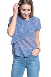 KOSZULKA DAMSKA MUSTANG ELSA AOP BLOUSE 1009454 11756. Bluzki damskie Mustang, s, bez wzorów, bez kołnierzyka, bez ramiączek. W wyprzedaży za 39.99 zł.