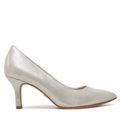 Szpilki Tamaris. Szare szpilki damskie Tamaris, bez wzorów, bez obcasa, na szpilce, bez zapięcia. Za 249.99 zł.
