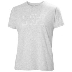 T-shirt damski Helly Hansen Tech Logo. Szare t-shirty damskie Helly Hansen, bez wzorów, sportowe, bez kołnierzyka, bez ramiączek. Za 241.50 zł.