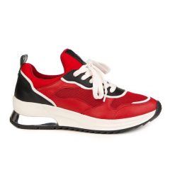 TAMARIS Sneakers ZLN 0517 czerwone. Czerwone sukienki damskie Trespass, bez wzorów, ze skóry, sportowe, bez kołnierzyka, bez ramiączek, sportowe. Za 276.99 zł.