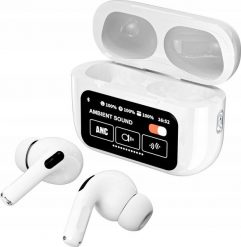 Słuchawki TWS bluetooth A9 Powerbank dotykowy ekran białe. Białe słuchawki bezprzewodowe Hoco. Za 119.52 zł.