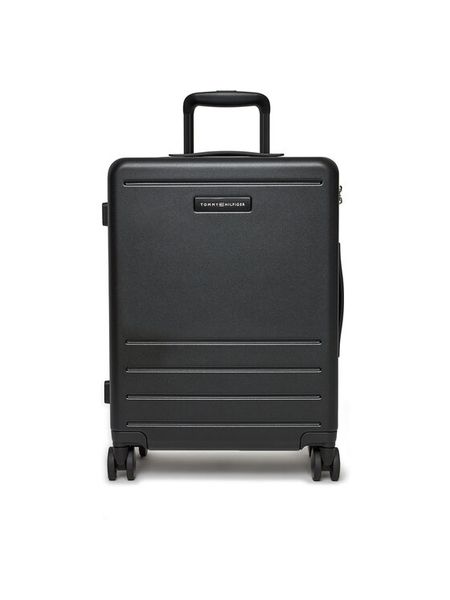 Tommy Hilfiger Walizka kabinowa AU0AU01973 Czarny. Czarne walizki męskie Tommy Hilfiger, bez wzorów, z tworzywa sztucznego. Za 629.99 zł.