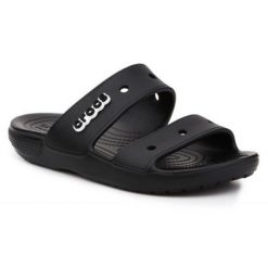 Klapki Crocs Classic Sandal 206761-001 czarne. Czarne klapki męskie bez wzorów, z materiału, bez zapięcia. Za 271.50 zł.