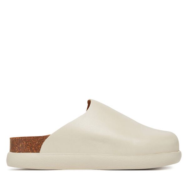 Klapki Scholl. Białe klapki damskie Scholl, bez wzorów, bez obcasa, bez zapięcia. Za 359.99 zł.