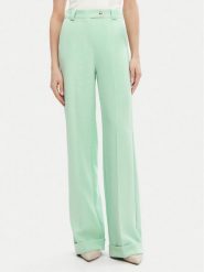 Maryley Spodnie materiałowe 25EB537/M26/43SP Zielony Regular Fit. Zielone spodnie materiałowe damskie Maryley, bez wzorów, z materiału. Za 149.99 zł.